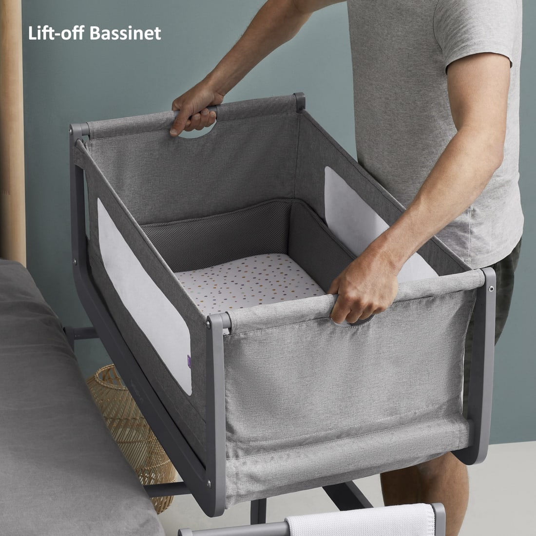 SnuzPod4 Bedside Crib - Urban