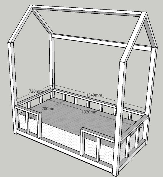 Pre Oprder house bed with space for extra madras (can be 100% customised upon order )