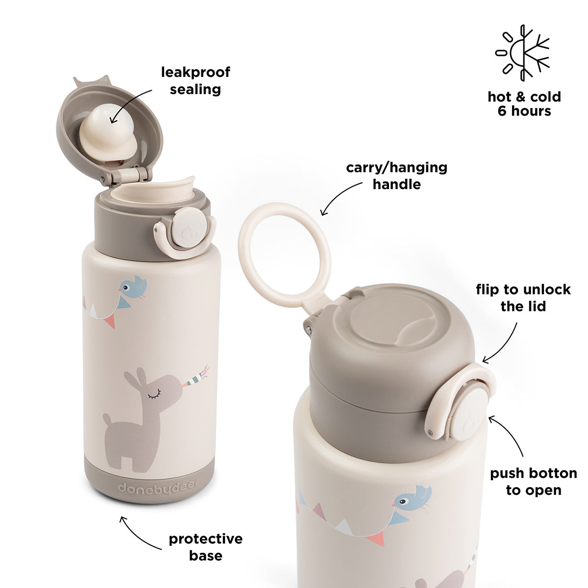 Insulated Bottle Celebration Sand 340ml