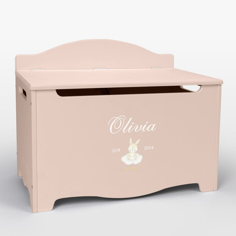 Storage Chest Named Bunny Pink - Dream(Personalised) PRE ORDER