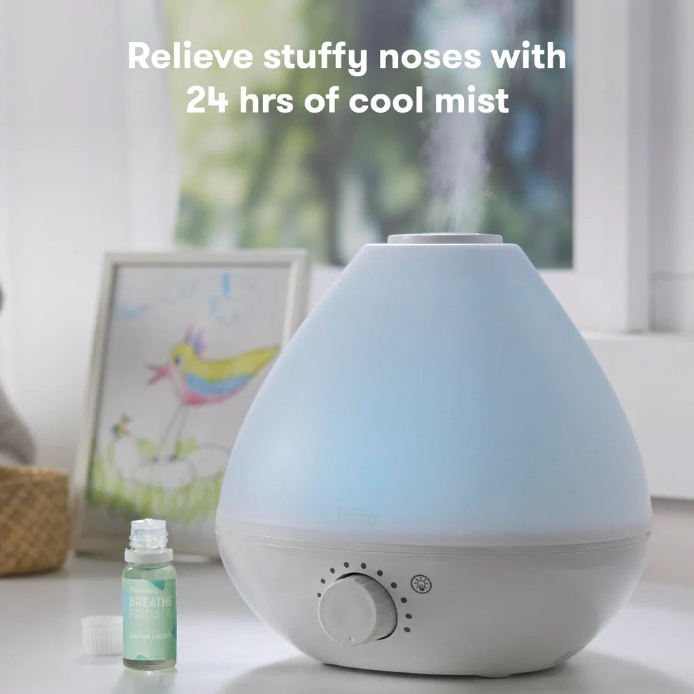Frida Baby BreatheFrida -THE 3-IN-1 HUMIDIFIER, DIFFUSER + NIGHTLIGHT
(US Plug)