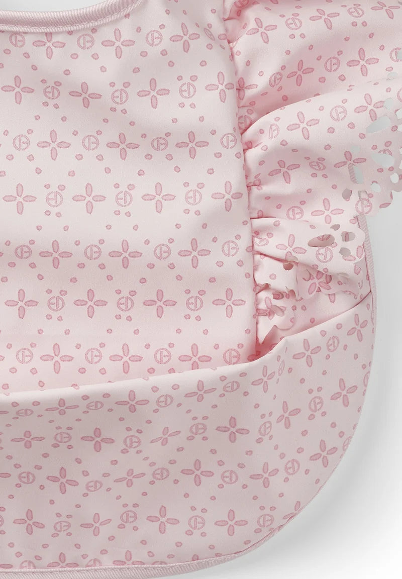 Baby Bib - Embroidery Anglaise Pink