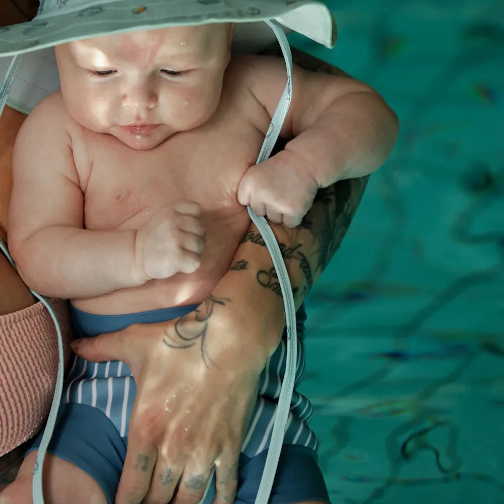 Swim Pants Neo - Blue Shadow Striped