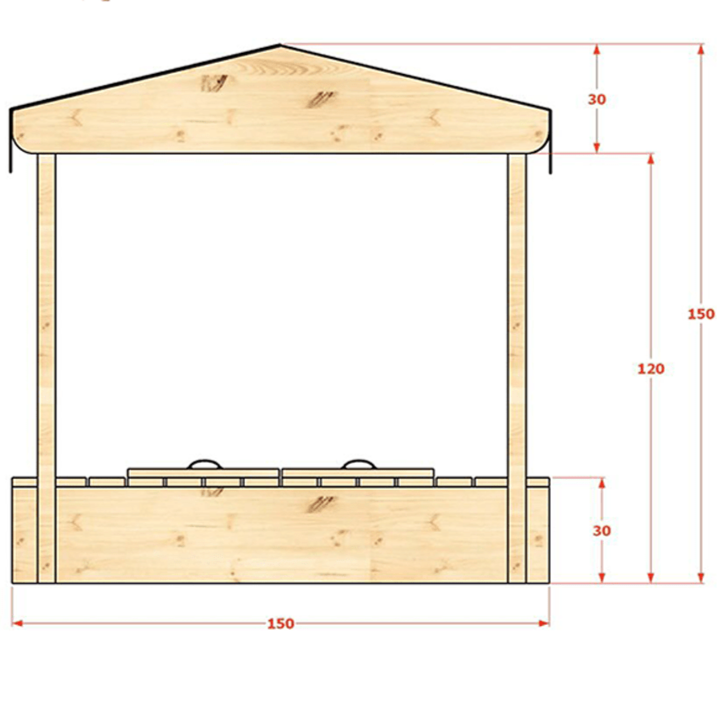 Outdoor Sandbox with Canopy - PRE ORDER