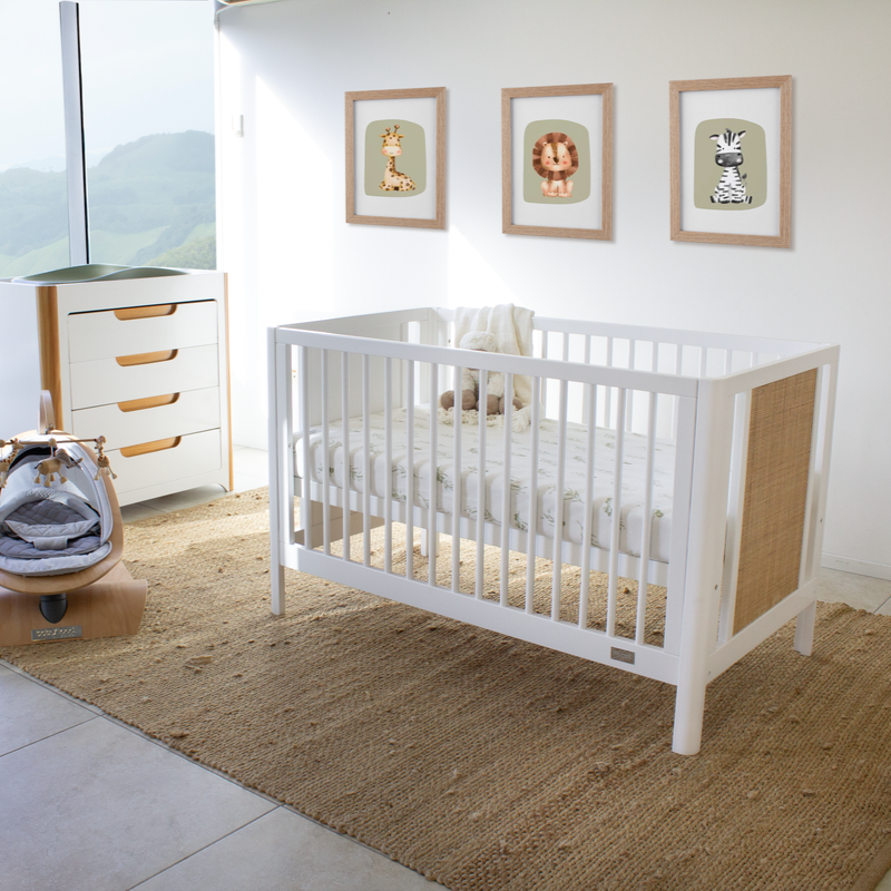 Aliya Cot - White/Natural