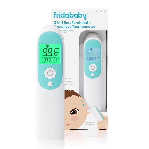 Frida Baby 3-in-1 Ear, Forehead + Touchless Infrared Thermometer (AAAX2 Battery)