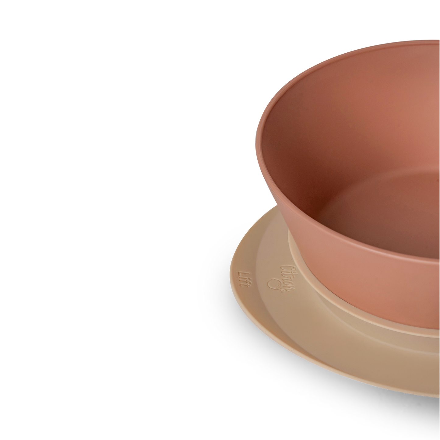 Silicone Bowl Suction Beige