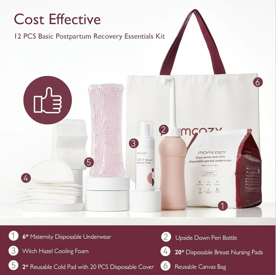 Momcozy Postpartum Recovery Essentials Kit - Basic