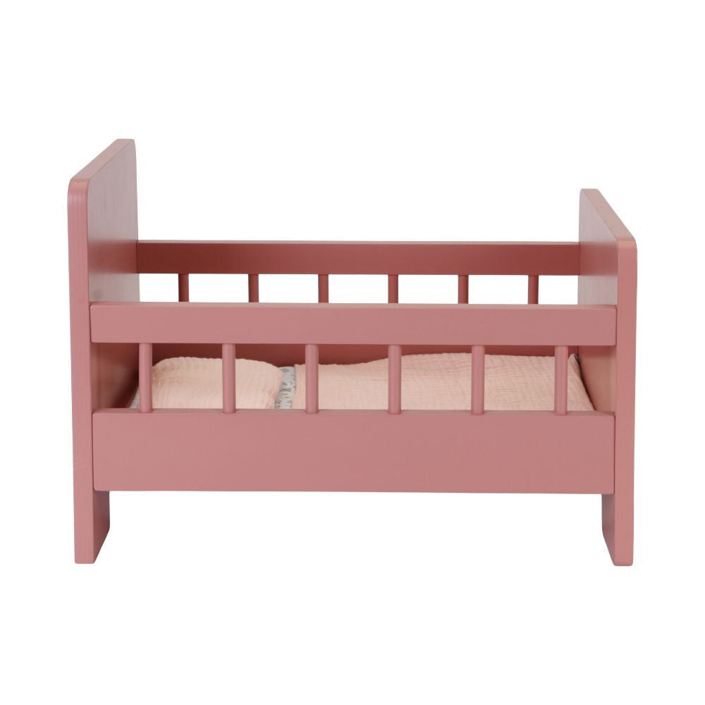 Wooden Doll Bed with Blanket Set