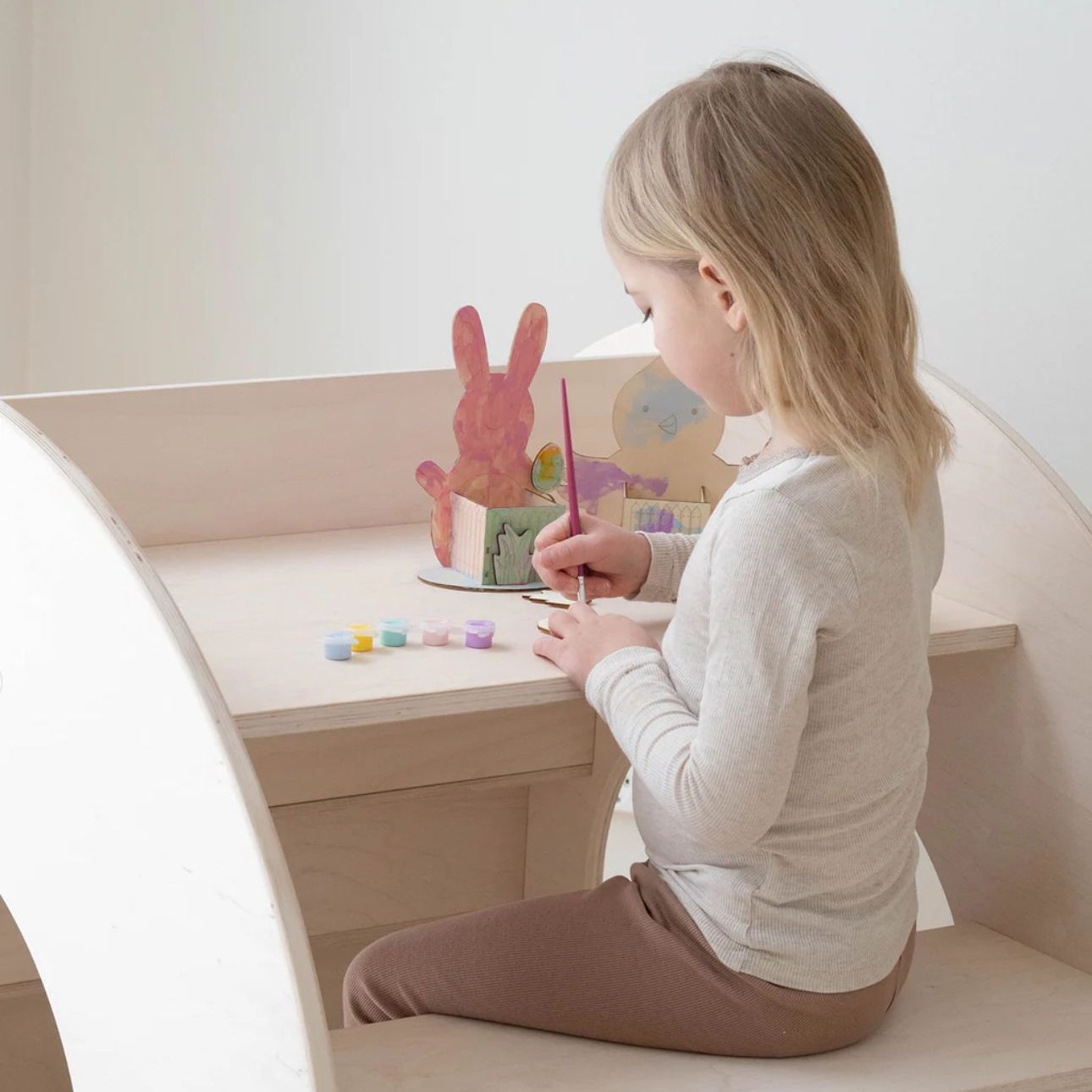 Montessori bookshelf 3 in 1 - White