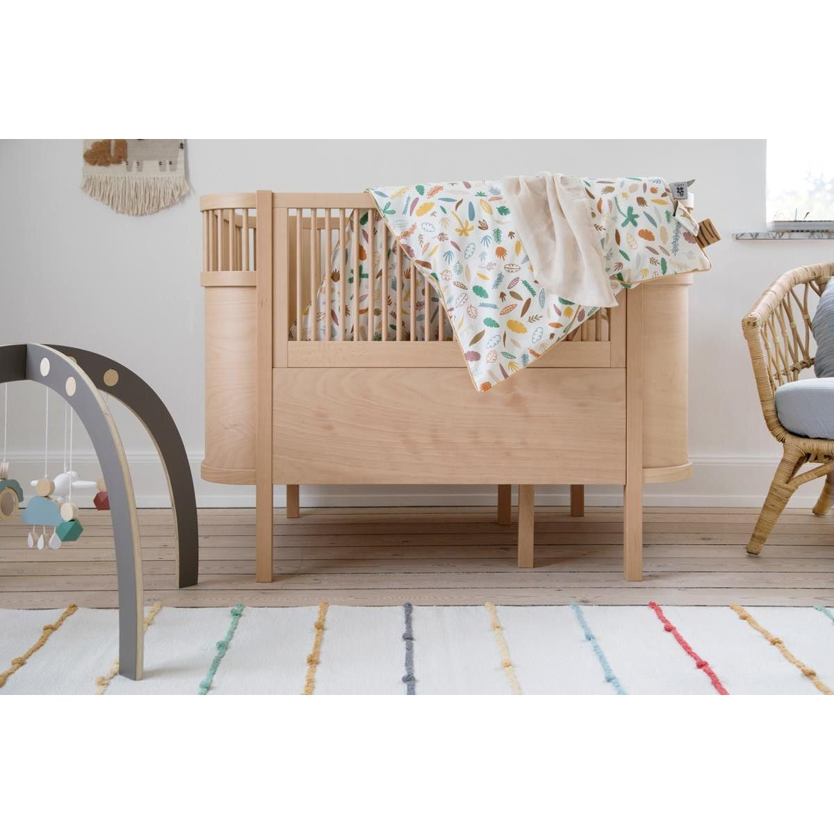 Natural Wooden Baby Crib