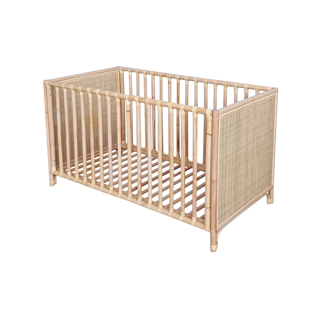 Nemo Evolutive Bed In Rattan 60 X 120 - Natural - PRE ORDER