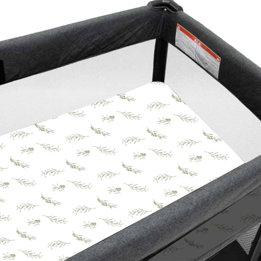 Amani Bebe Jersey Cotton Compact Fitted Sheet - Olive