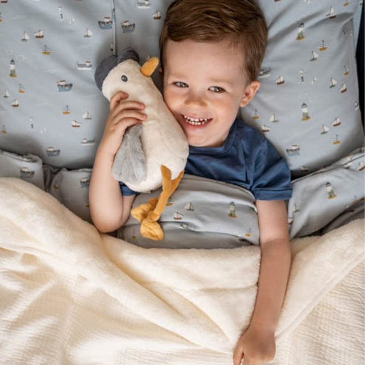 Bassinet Blanket Sailors Bay Blue