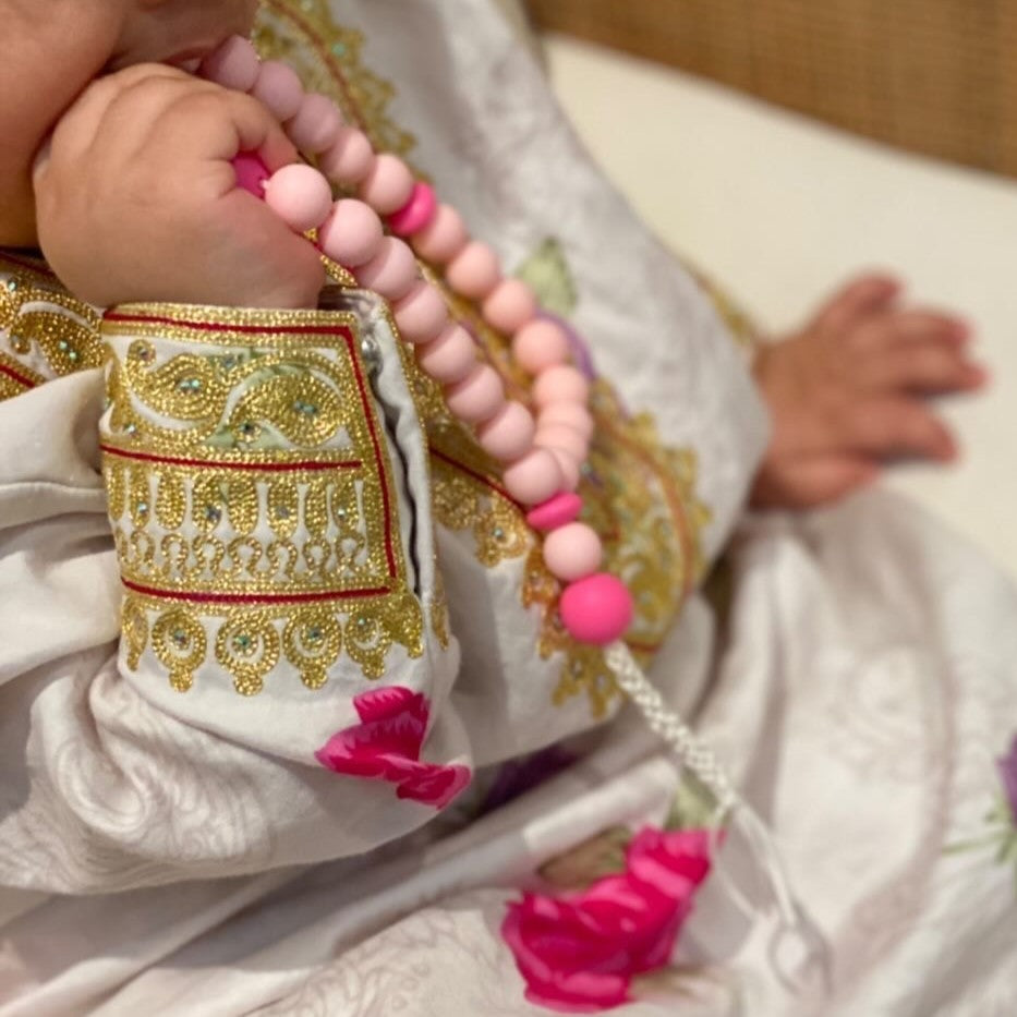 Silicone Misbah Teether Pink