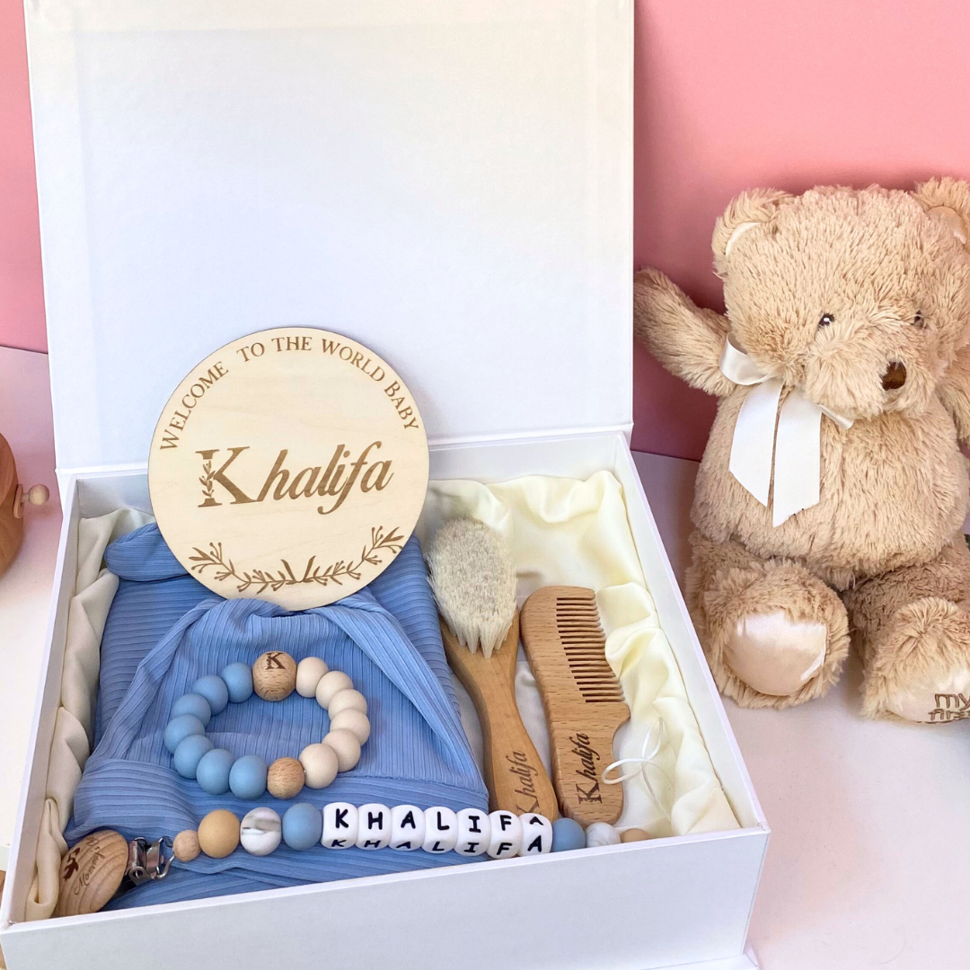 New Born Velvet Gift Box Blue