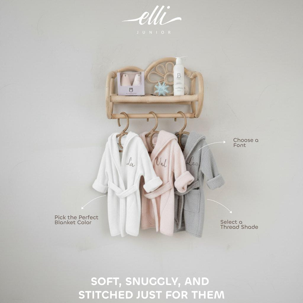 Organic Cotton Terry Towel Velour Bathrobe Pink Free Personalise