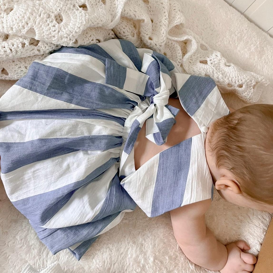 Nelly Dress Stripe Blue