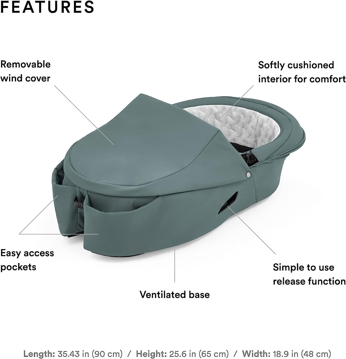 Xplory X Carry Cot Cool Teal