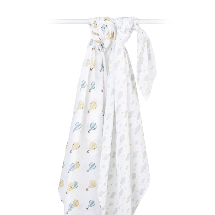 2-pack Cotton Swaddles - Hot Air Balloon