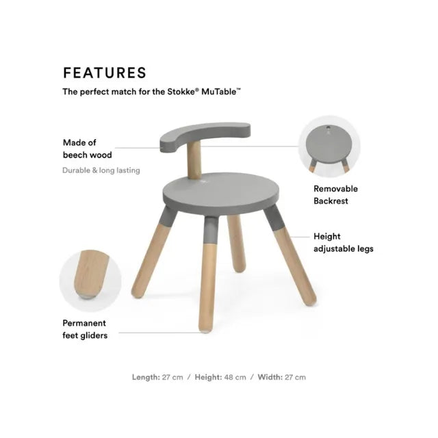 MuTable Chair V2 Storm Grey