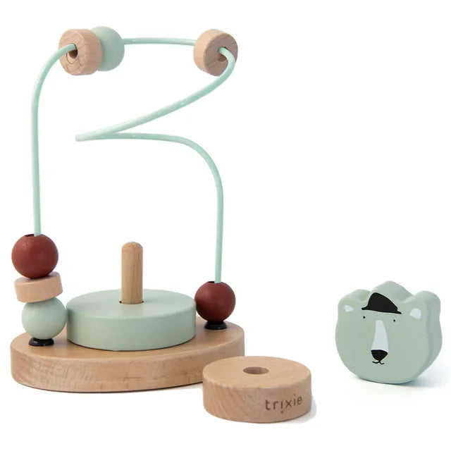 Wooden beads maze - Mr. Polar Bear