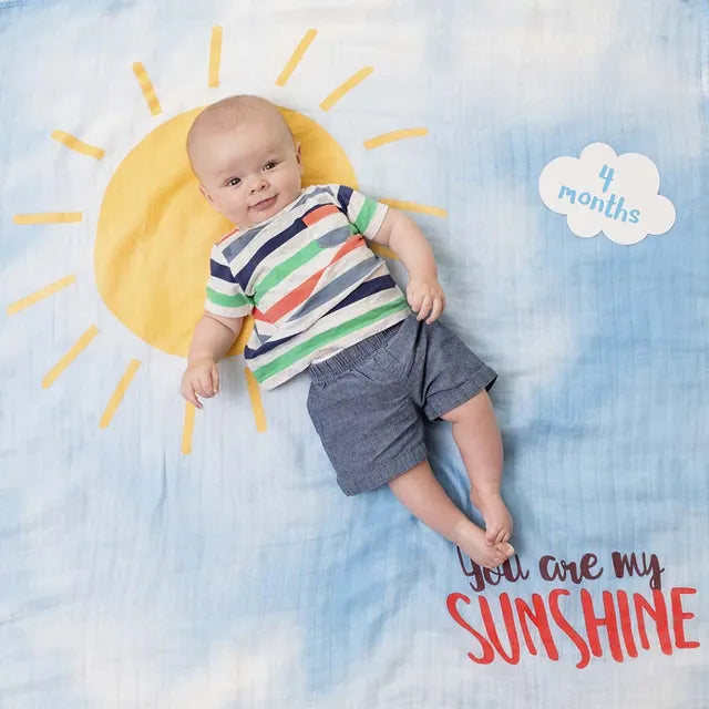 Baby's First Yearª Milestone Blanket & Cards Set - You Are My Sunshine