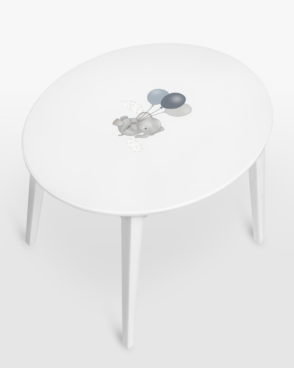 Table & Chairs Elephant White - Dream - (Personalised) PRE ORDER