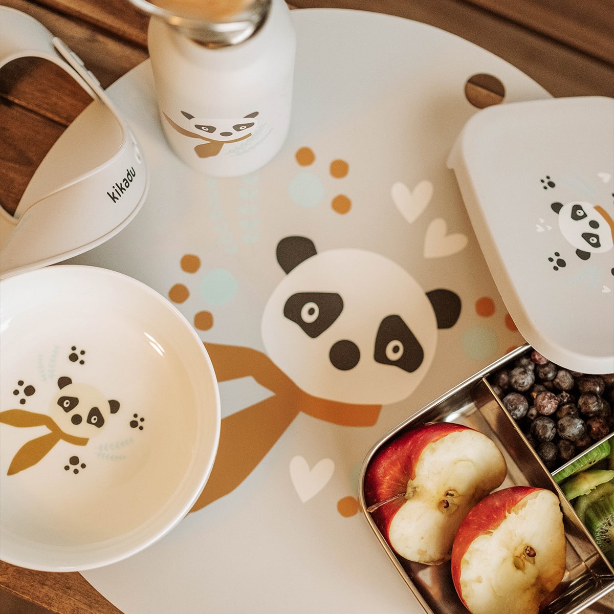 Kikadu Mealtime Panda Grey Bundle