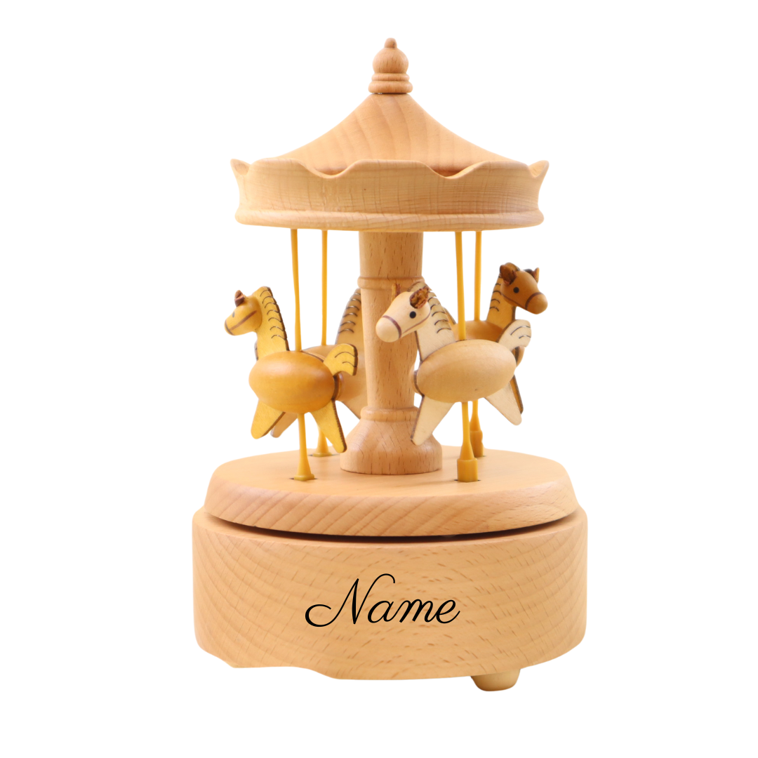 Personalized Music Carousel - Horse Brown