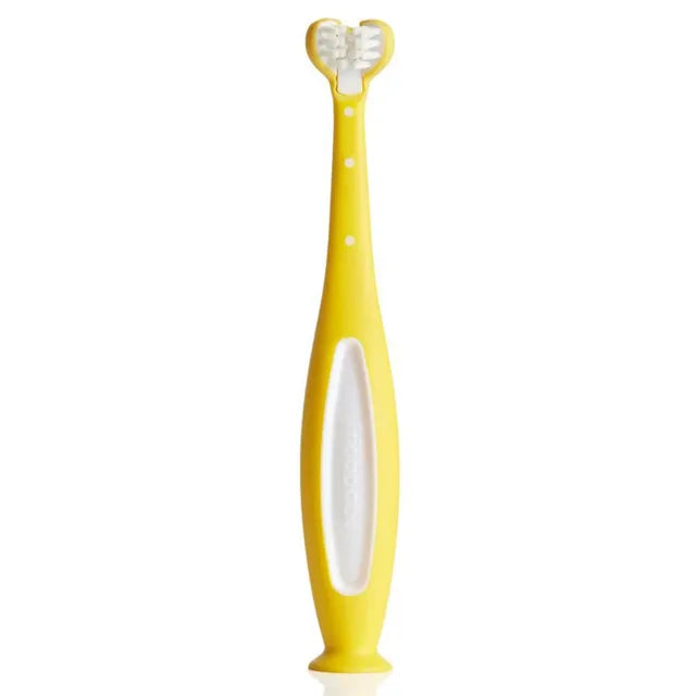 FridaBaby Triple-Angle Toothhugger Training Toothbrush for Toddler Oral Care, Yellow