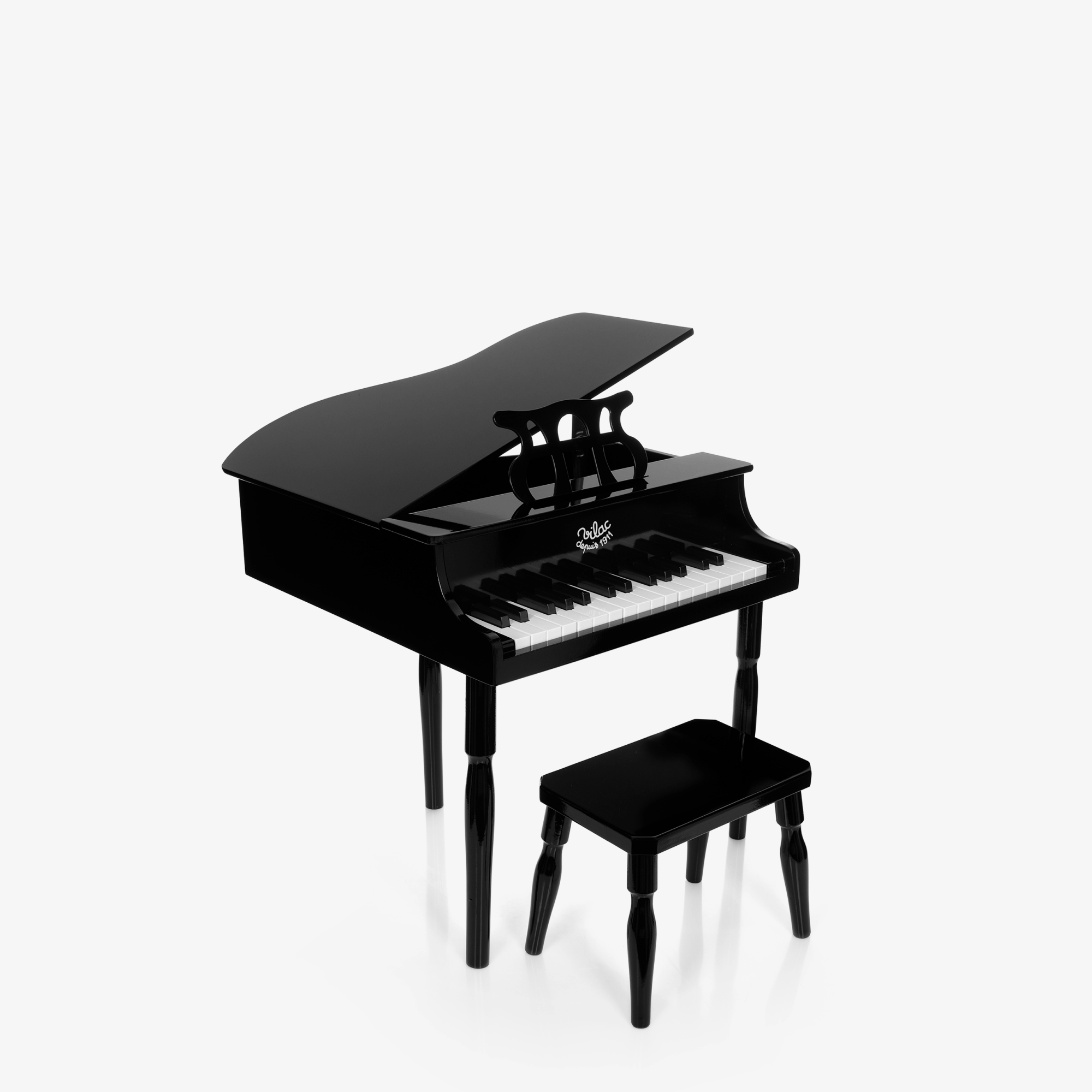 Black Grand Piano with 30 Keys and Sheet Music – Elli Junior