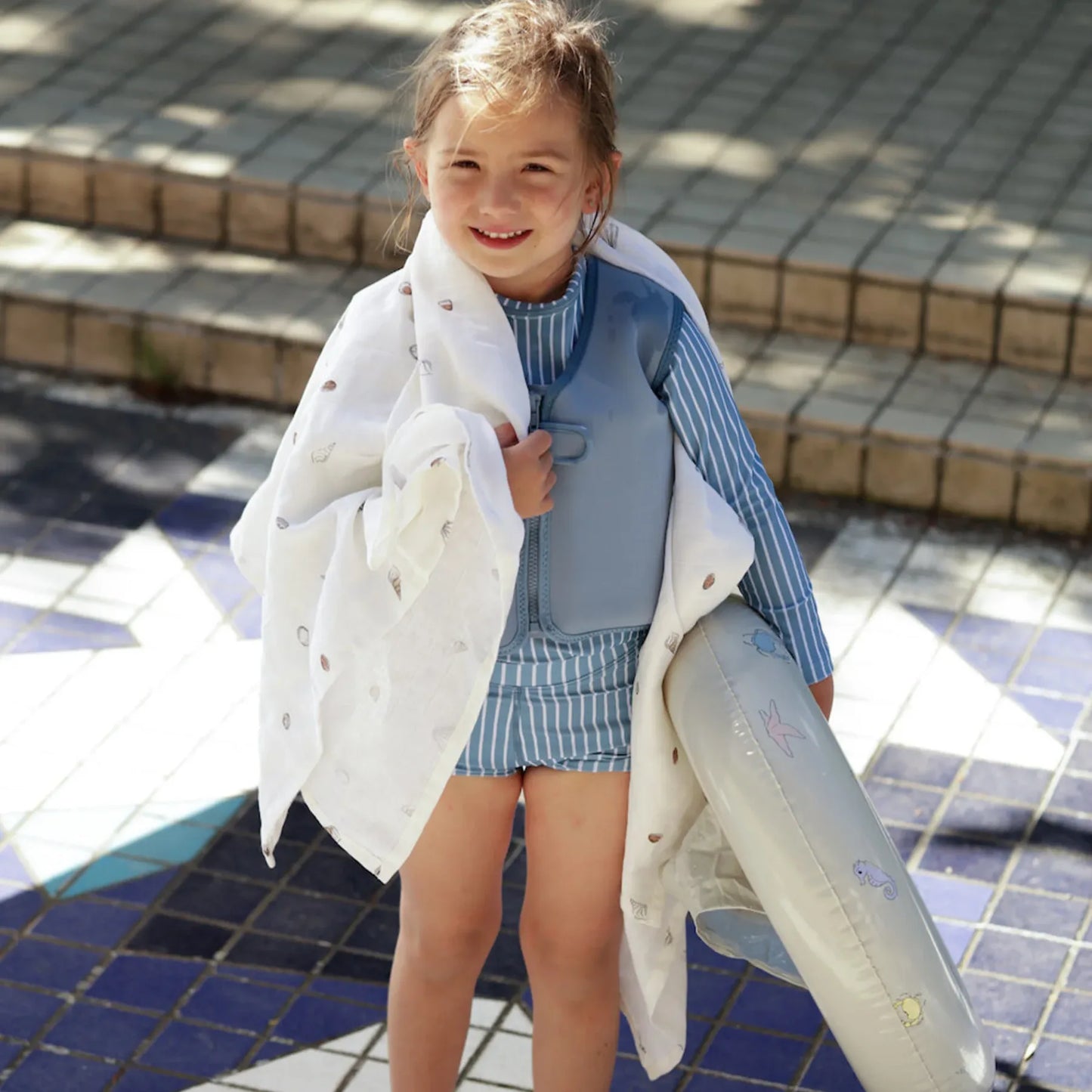 UV Swim Pants Blue Shadow Striped