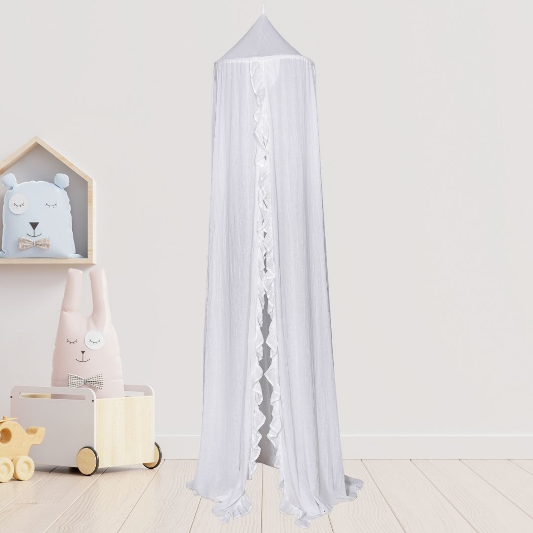 Elli Junior - 100% Organic Cotton Canopy | White