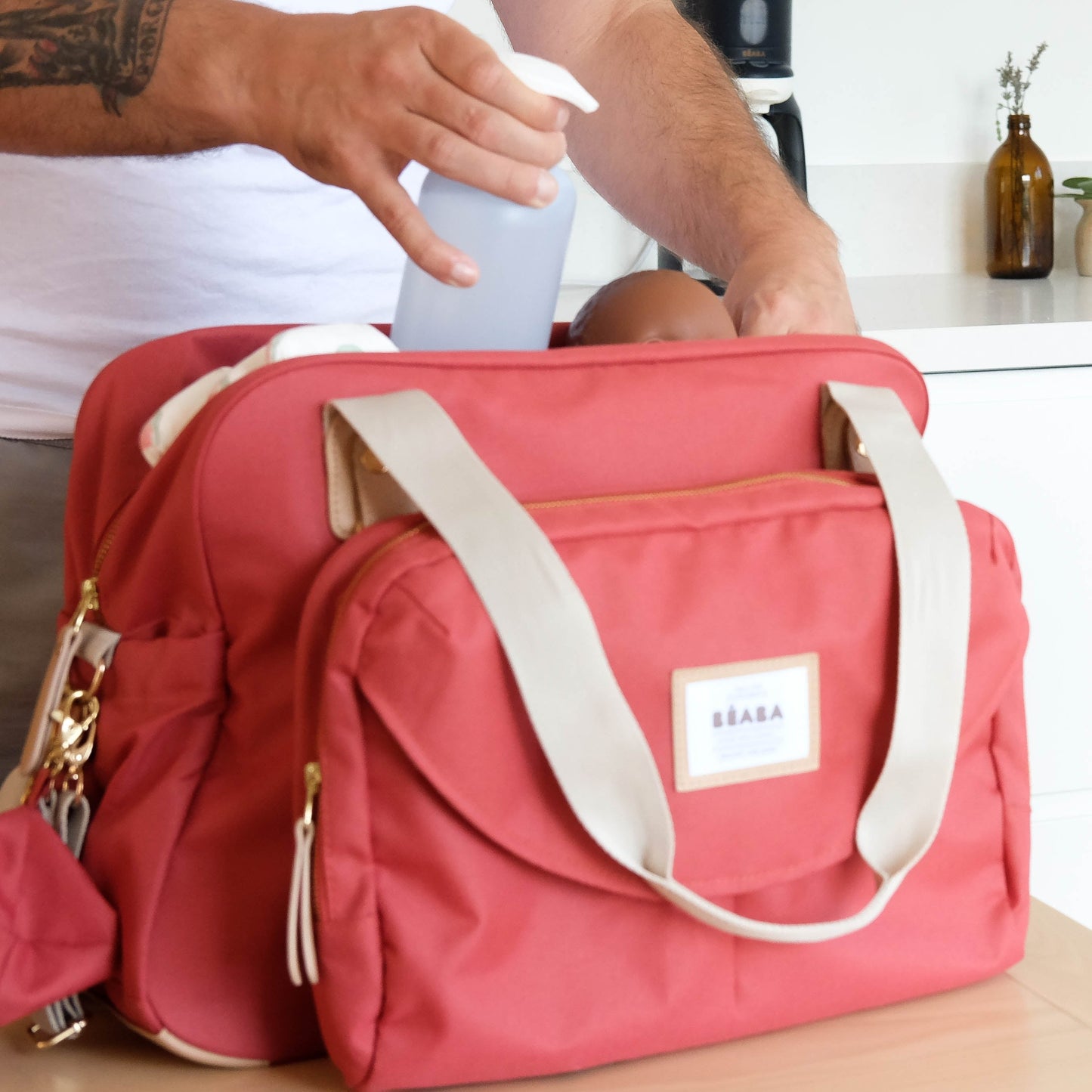 Geneva II Changing Bag - Terracota