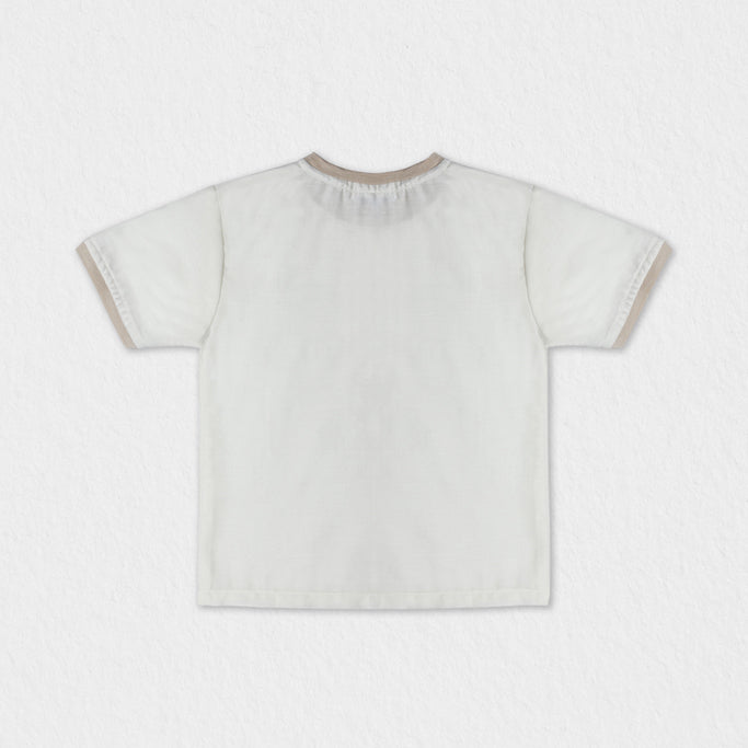 Alfred Baby Boy Pocket Tshirt Off-White