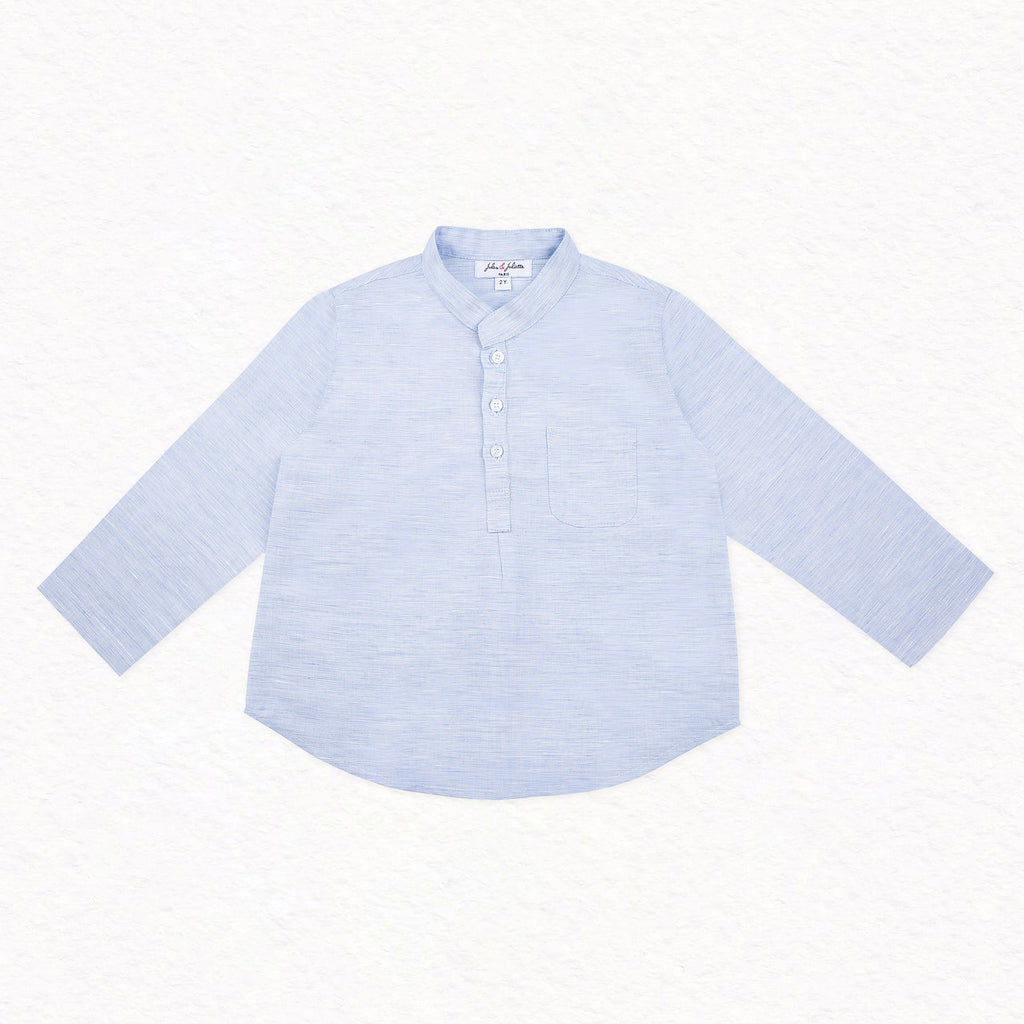 Azad Baby Boy Shirt Long Sleeve Blue Rennes