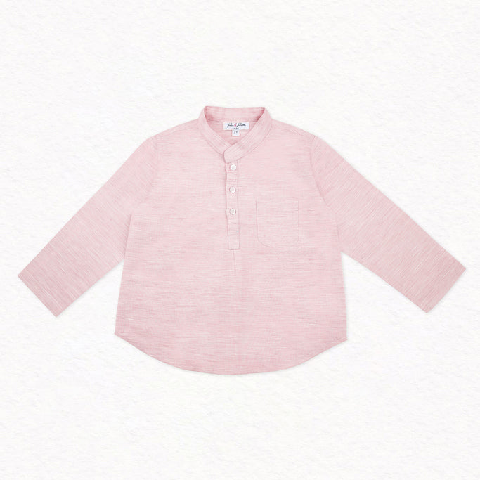 Azad Baby Boy Shirt Long Sleeve Pink Rennes