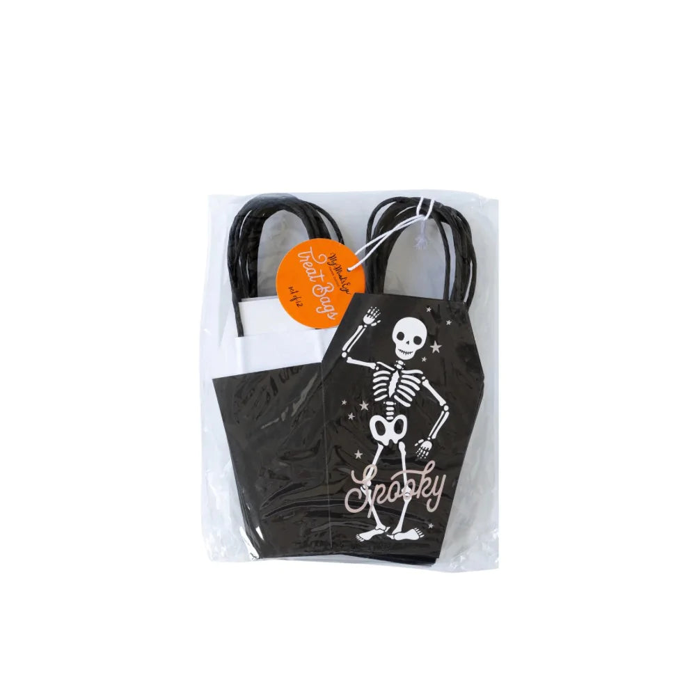 Holographic Skeleton Treat Bags مجموعة من 12.