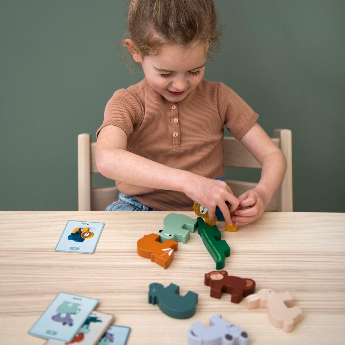 Wooden Animal Stacking Game