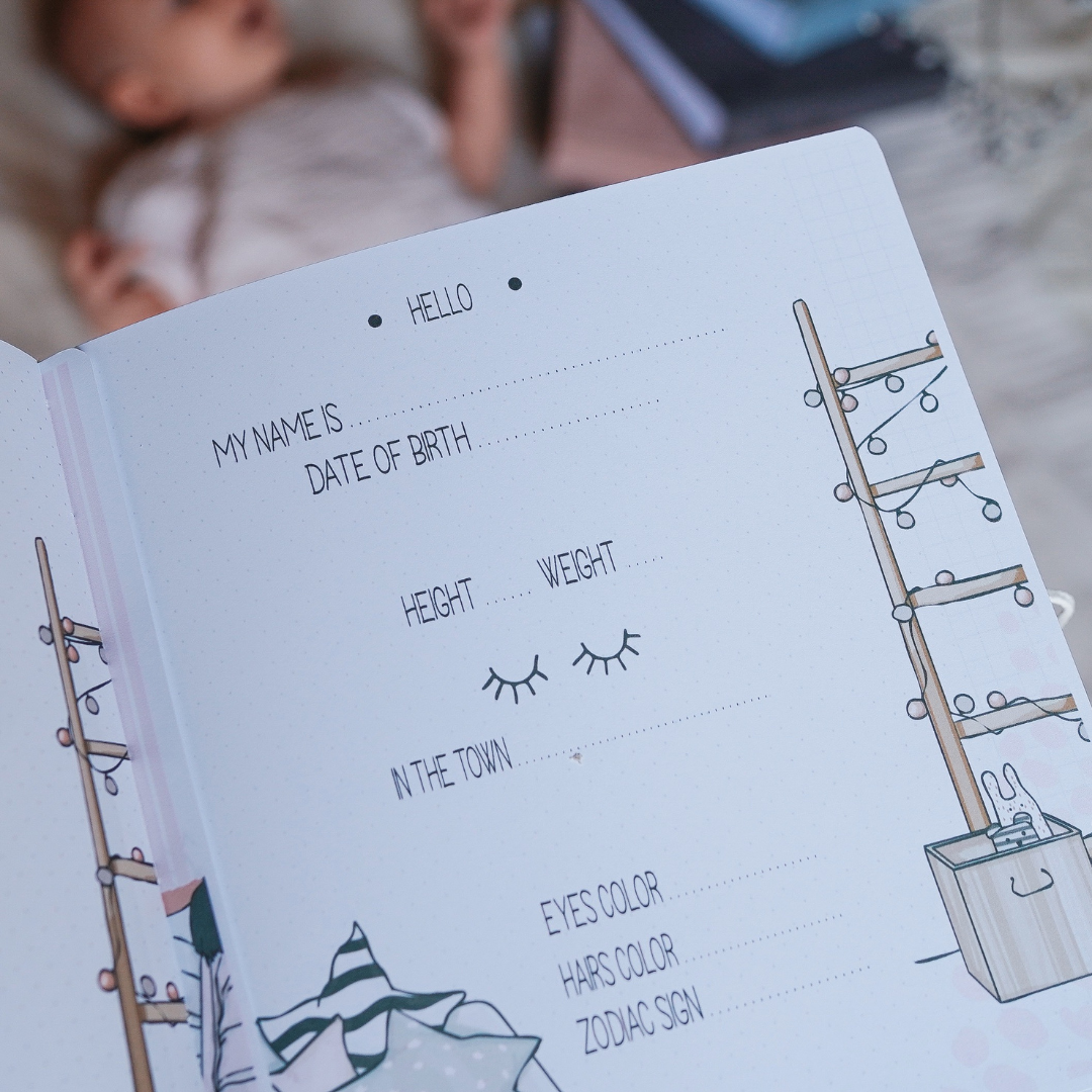 Customised Baby Milestones Book - Happy Elephant
