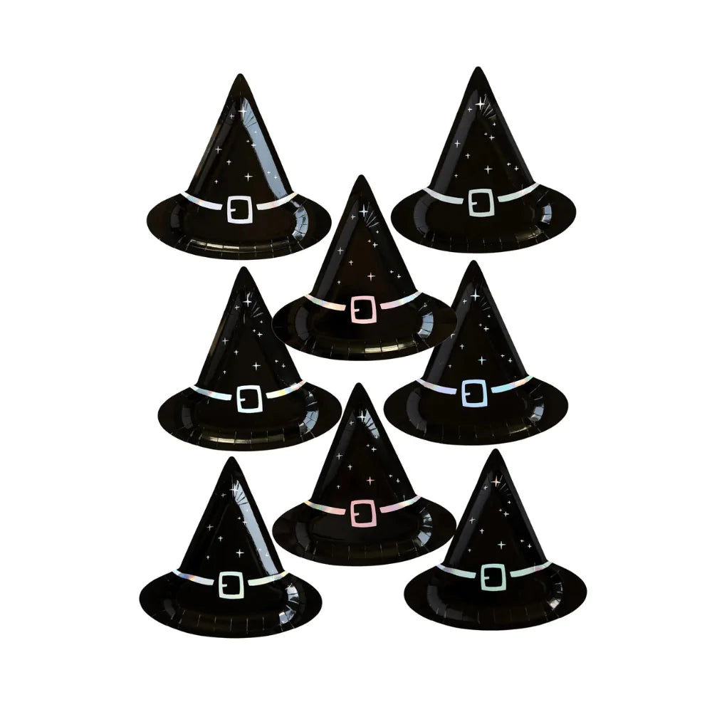 Witching Hour Witch Hat Shaped Plate Set of 8