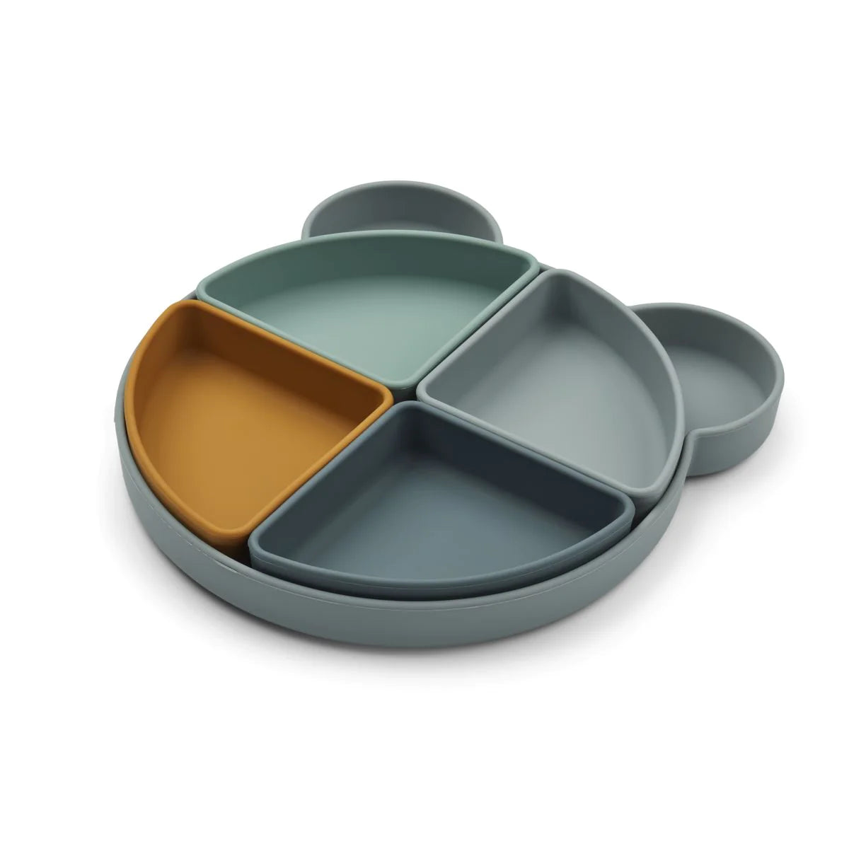 Arne Divider Plate - Mr Bear Blue Fog Multi Mix