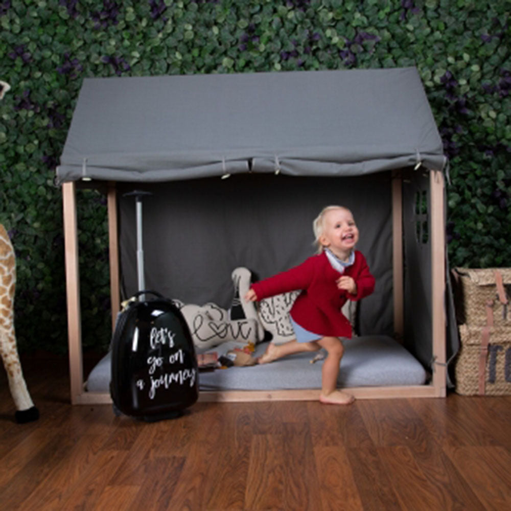 Childhouse -House Bed Frame Cover 90x200cm -Anthracite.