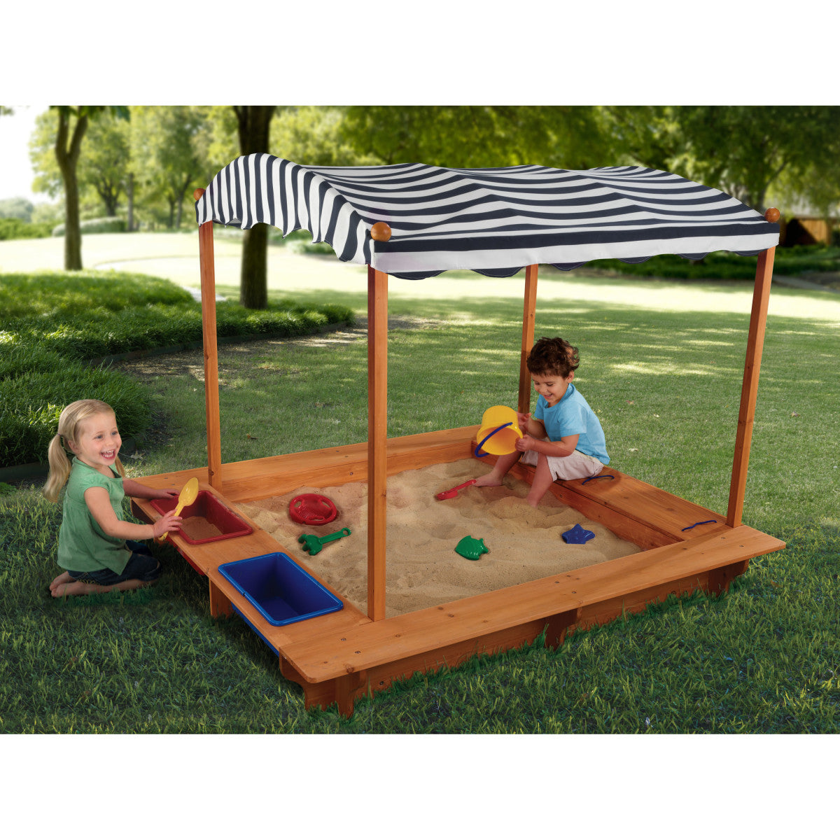 Outdoor Sandbox With Canopy