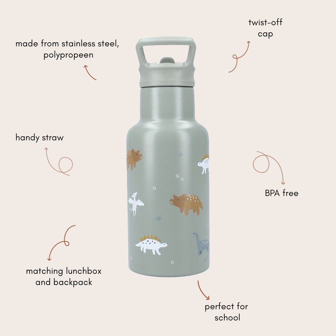 Metal Bottle 350ml Kidzroom Small talk - Green