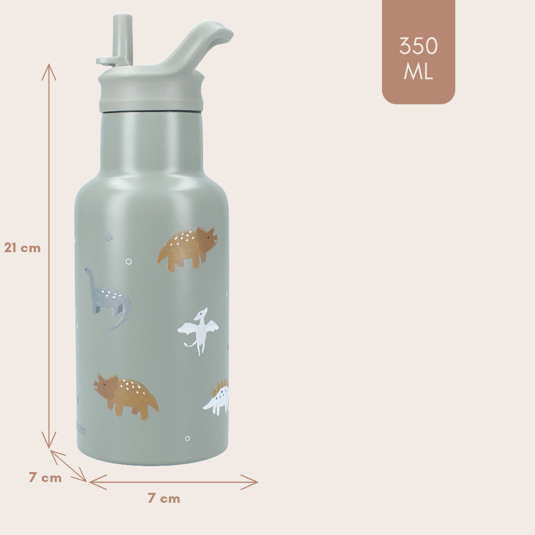 Metal Bottle 350ml Kidzroom Small talk - Green