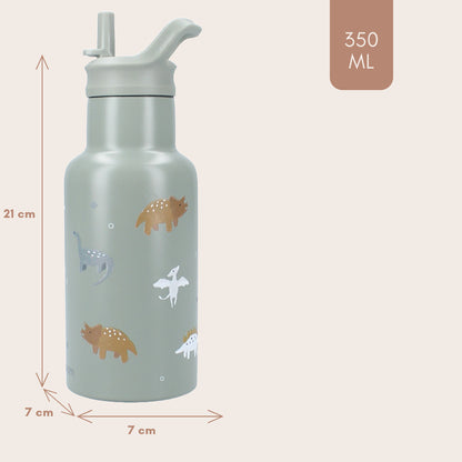 Metal Bottle 350ml Kidzroom Small talk - Green