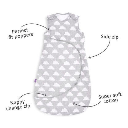 SnuzPouch Sleeping Bag, 1.0 Tog - Cloud Nine