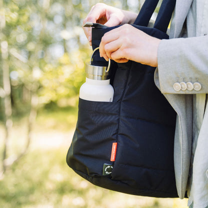 Quilted Changing Tote Bag Black